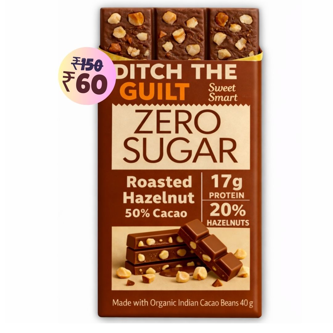 Roasted Mighty Hazelnut • 17g Protein • Sugar Free High Protein Chocolate • 40g