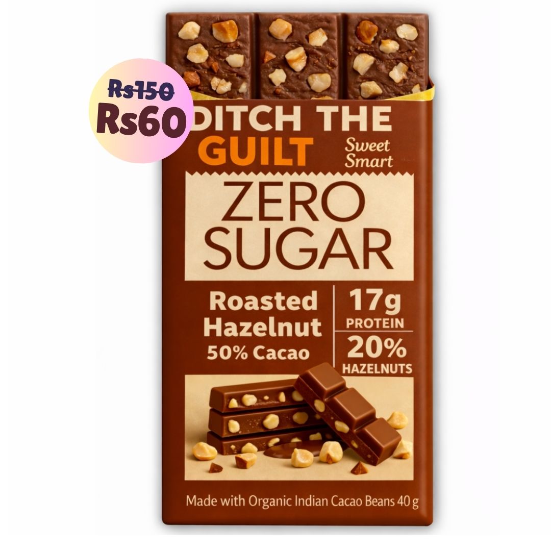 Roasted Mighty Hazelnut • 17g Protein • Sugar Free High Protein Chocolate • 40g