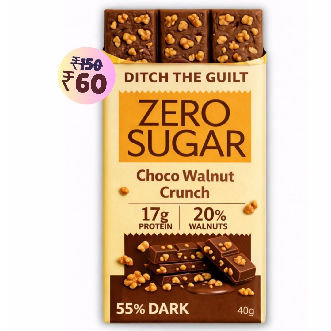 Walnuts • 17g Protein • Sugar Free High Protein Chocolate • 40g