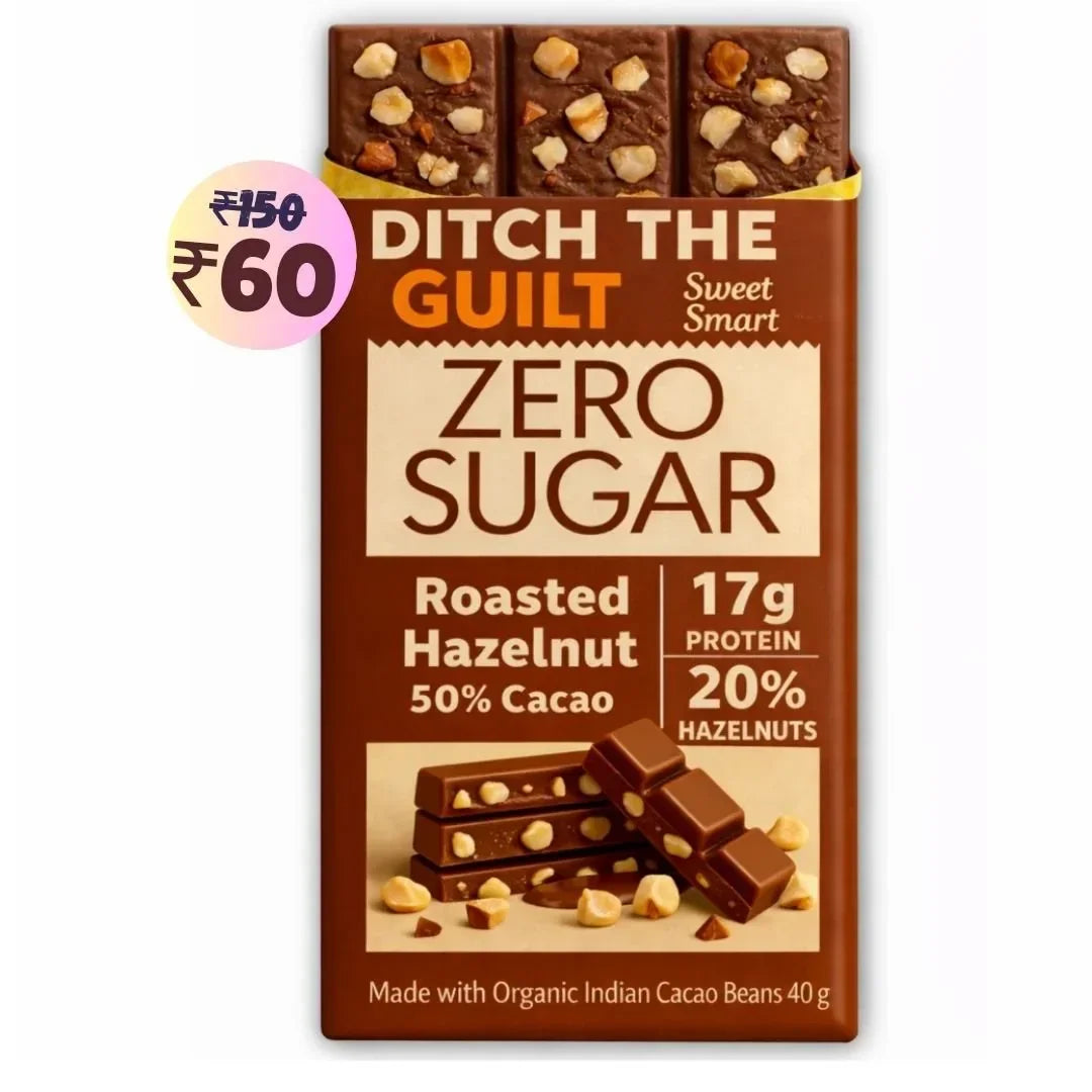 Roasted Mighty Hazelnut • 17g Protein • Sugar Free High Protein Chocolate • 40g - Ditch The Guilt