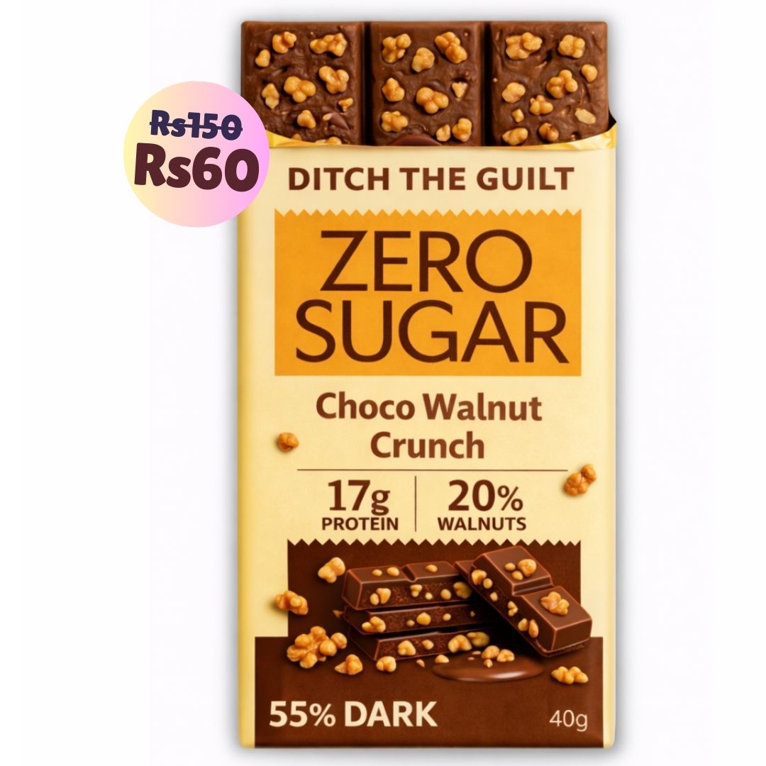 Walnuts • 17g Protein • Sugar Free High Protein Chocolate • 40g