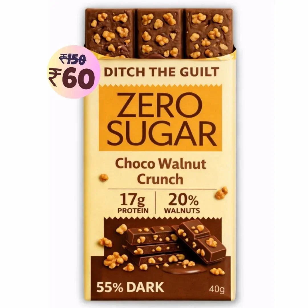 Walnuts • 17g Protein • Sugar Free High Protein Chocolate • 40g - Ditch The Guilt