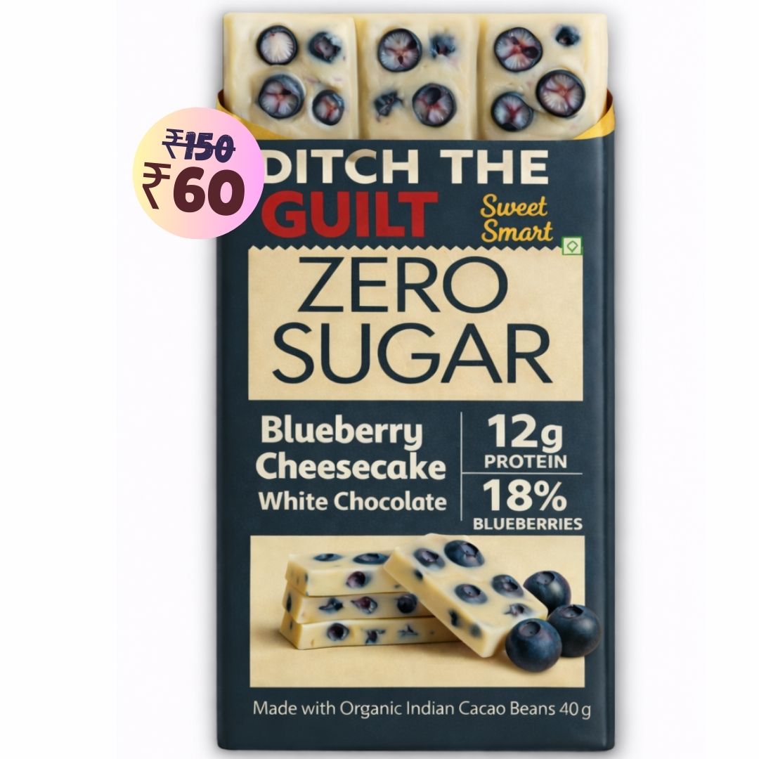 Blueberry White Chocolate • 12g Protein • Sugar Free High Protein Chocolates • 40g