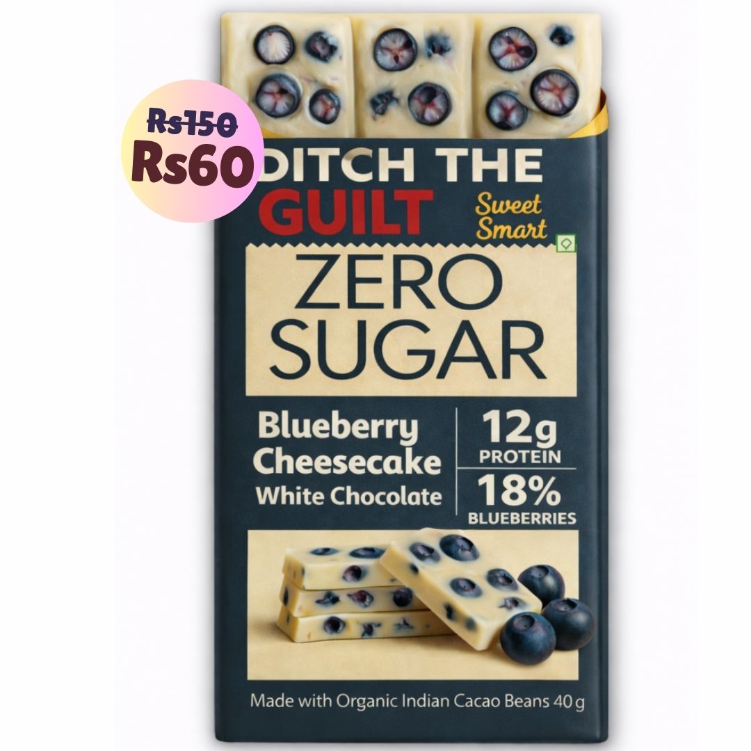 Blueberry White Chocolate • 12g Protein • Sugar Free High Protein Chocolates • 40g