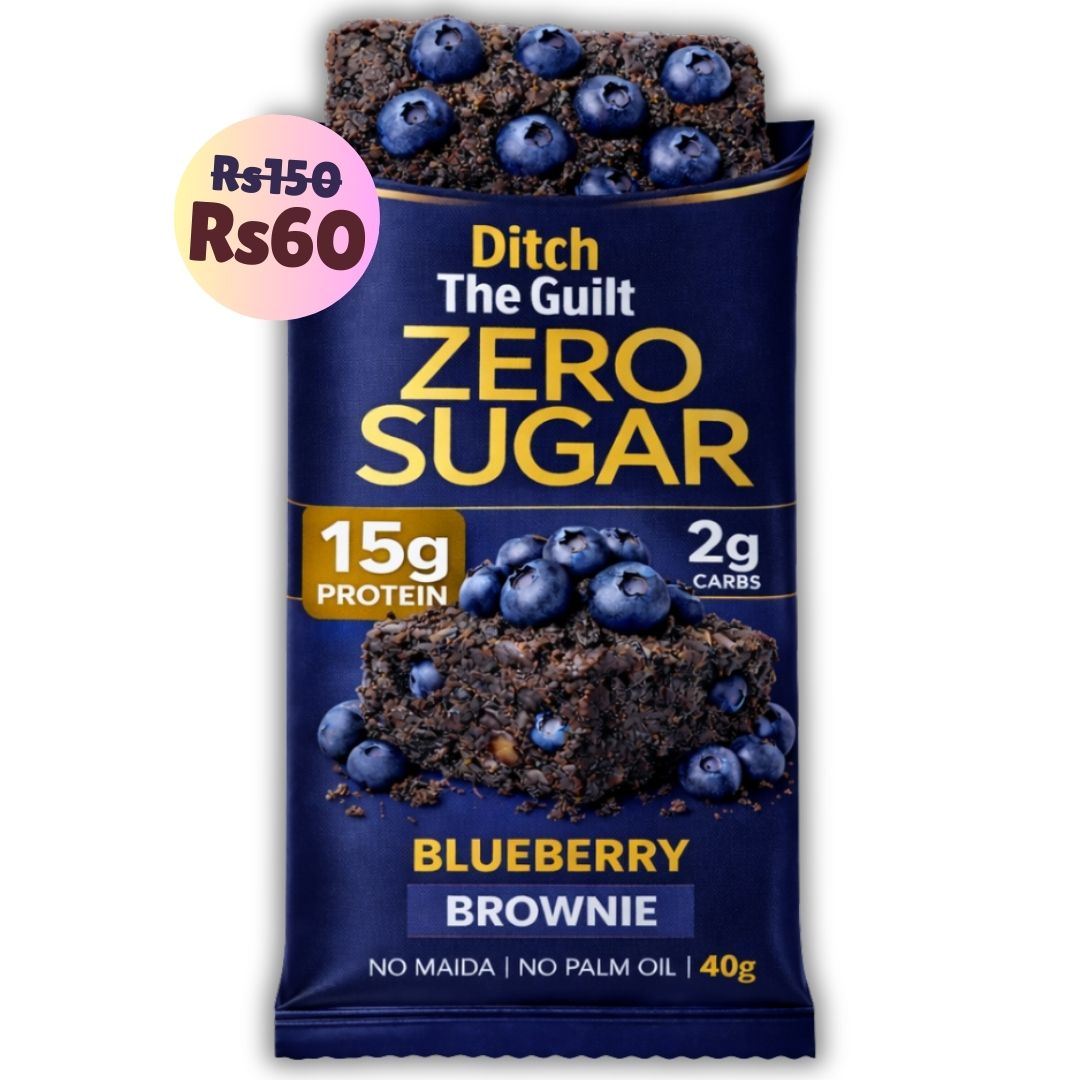 Blueberry Protein Brownie • 15g Protein • Sugar Free High Protein Brownies • 40g