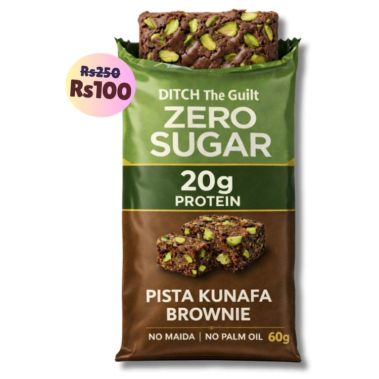 Dubai Pista Kunafa • 20g Protein • Sugar Free High Protein Brownie • 60g