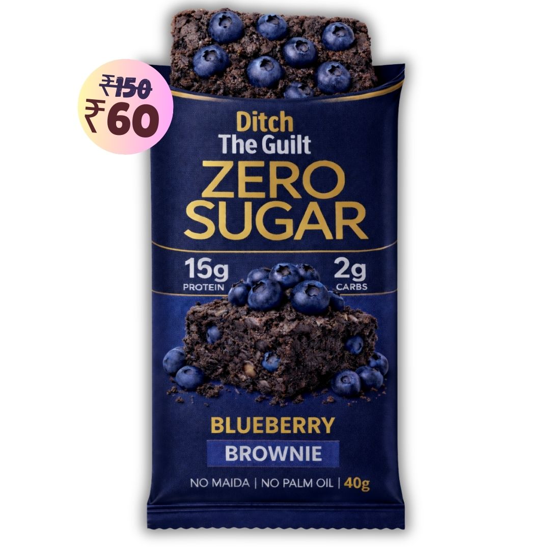 Blueberry Protein Brownie • 15g Protein • Sugar Free High Protein Brownies • 40g