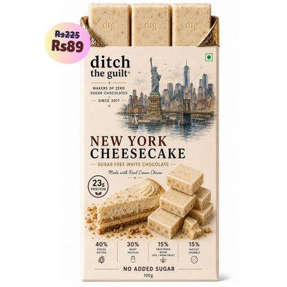 New York Cheesecake  • 23g Protein • Sugar Free White Chocolate Bar • 100g