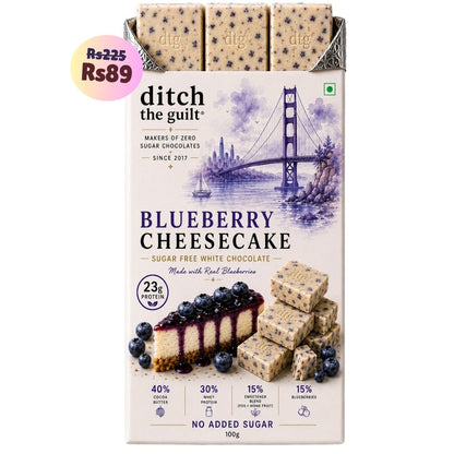 Blueberry Cheesecake • 23g Protein • Sugar Free White Chocolate Bar • 100g