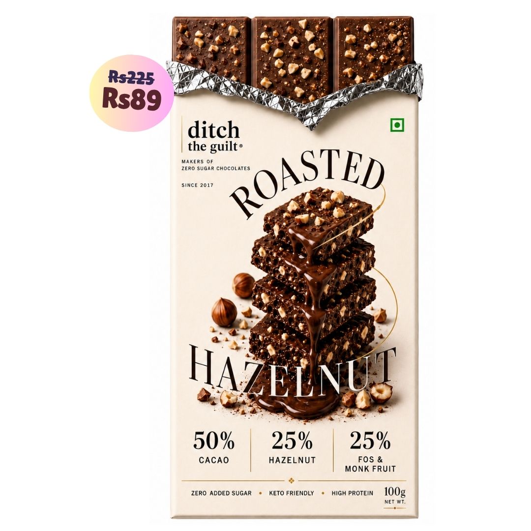 Hazelnuts (Italian) • Sugar Free Dark Chocolate Bar • 100g