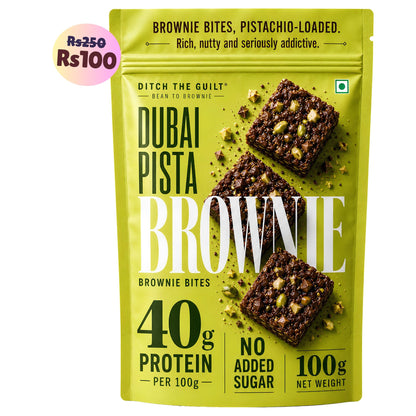 Dubai Pista• 40g Protein • Sugar Free High Protein Brownie • 100g
