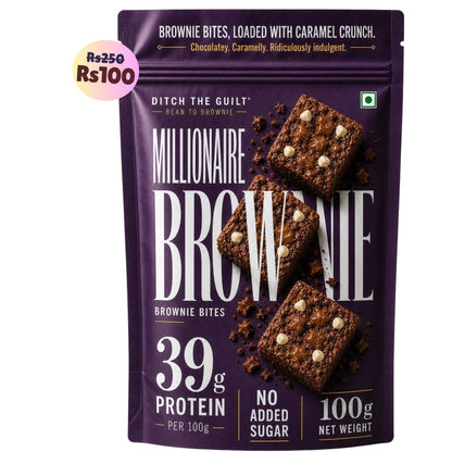 Millionaire • 39g Protein • Sugar Free High Protein Brownie • 100g