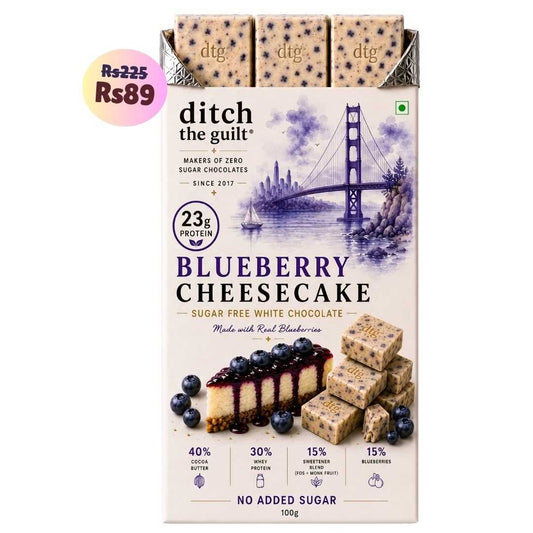 Blueberry Cheesecake • 23g Protein • Sugar Free White Chocolate Bar • 100g