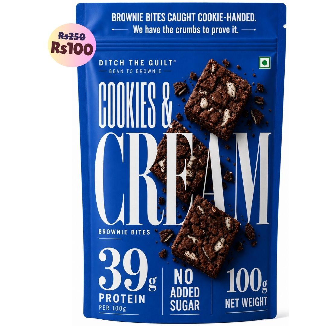 Cookie & Cream • 39g Protein • Sugar Free High Protein Brownie • 100g