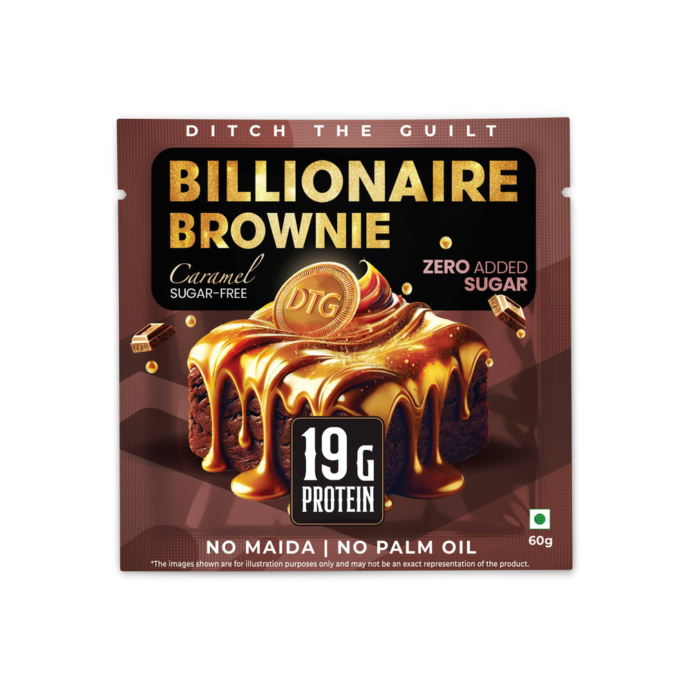 Billionaire - Protein Brownie - Sugar Free - TruNativ Protein - No Maida & No Palm Oil - 60g