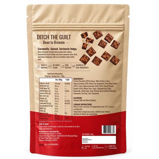 Biscoff • 40g Protein • Sugar Free High Protein Brownie • 100g