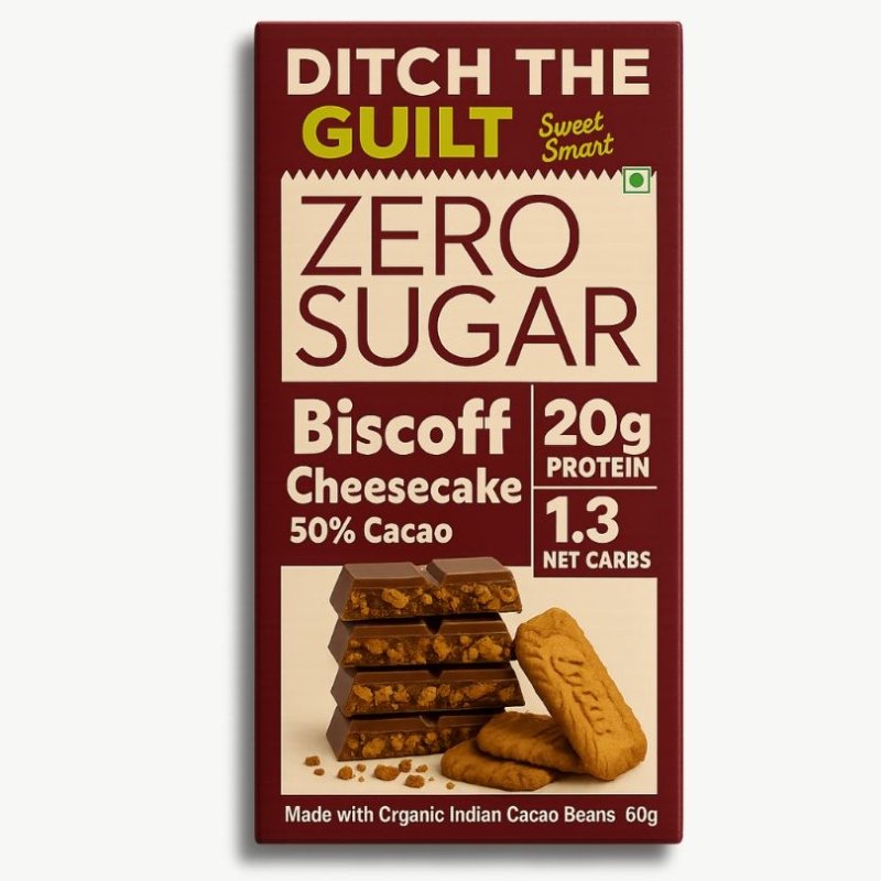 Biscoff Cheese Cake  - 20g Protein - 1.3g Net Carbs - 1g Natural Sugar - 60g