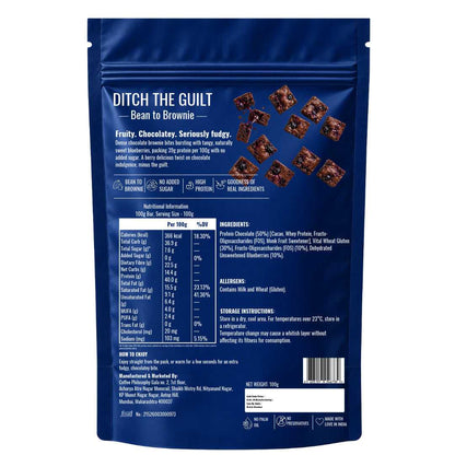 Blueberry • 40g Protein • Sugar Free High Protein Brownie • 100g