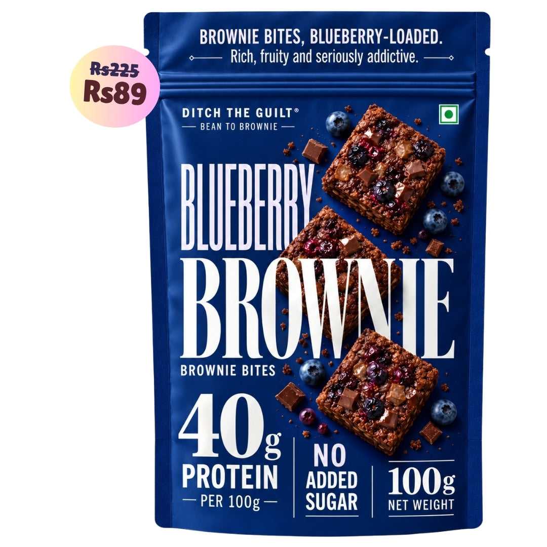 Blueberry • 40g Protein • Sugar Free High Protein Brownie • 100g