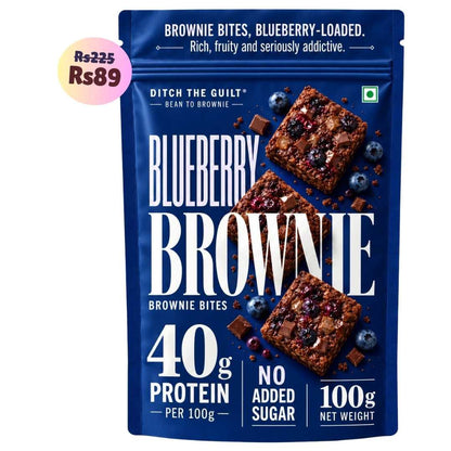 Blueberry • 40g Protein • Sugar Free High Protein Brownie • 100g