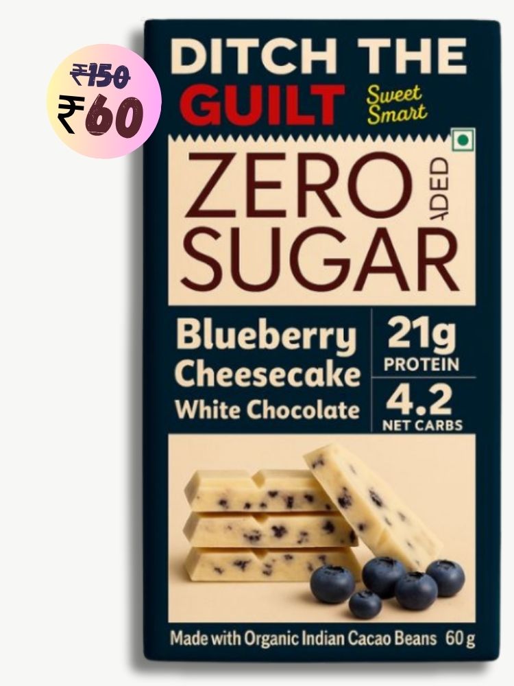 Blueberry Cheese Cake • 21g Protein • Sugar Free White Chocolate • 60g bar