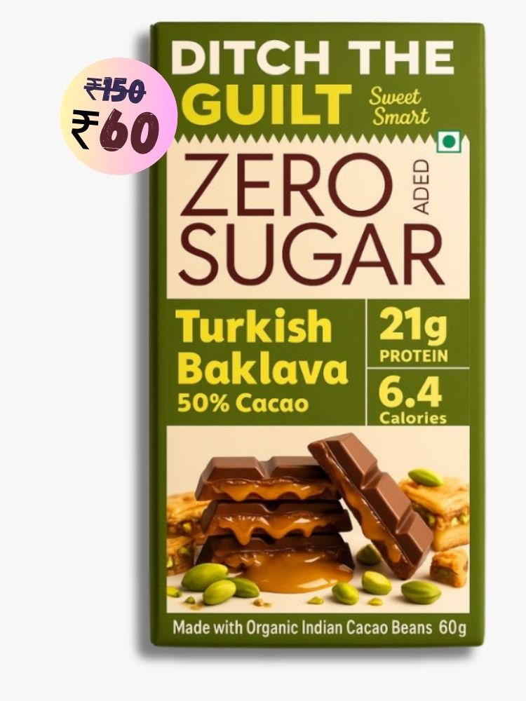 Turkish Baklava • 21g Protein • Sugar Free Dark Chocolate • 60g bar