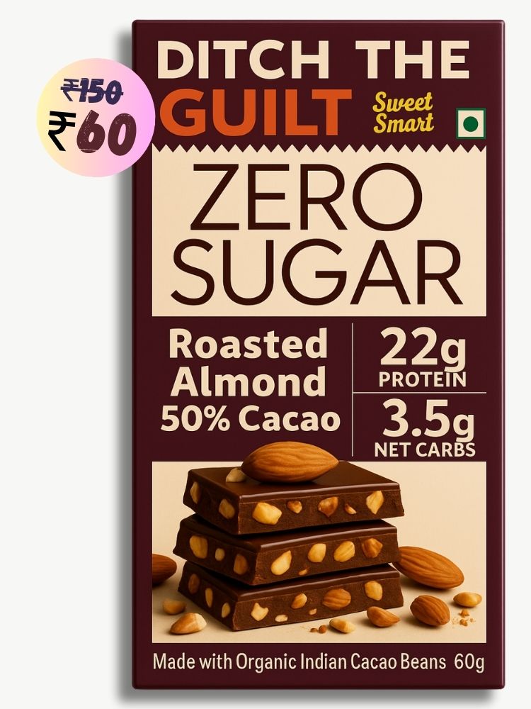 Roasted California Almonds • 22g Protein • Sugar Free Dark Chocolate • 60g bar
