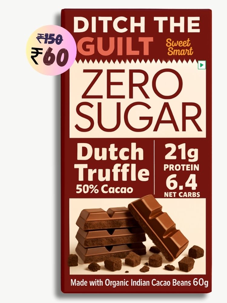 Dutch Truffle • 21g Protein • Sugar Free Dark Chocolate • 60g bar