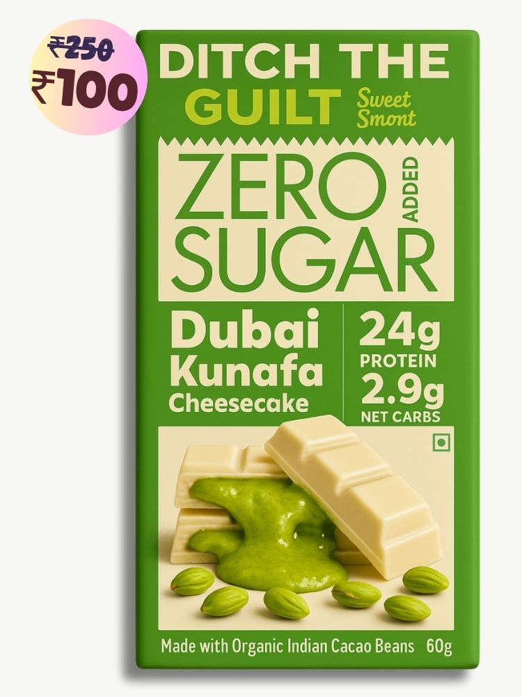 Dubai Kunafa Cheese Cake • 17g Protein • Sugar Free White Chocolate • 60g