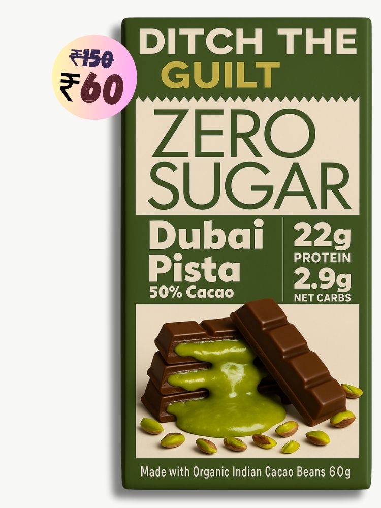 Dubai Pista Kunafa • 22g Protein • Sugar Free Dark Chocolate • 60g bar
