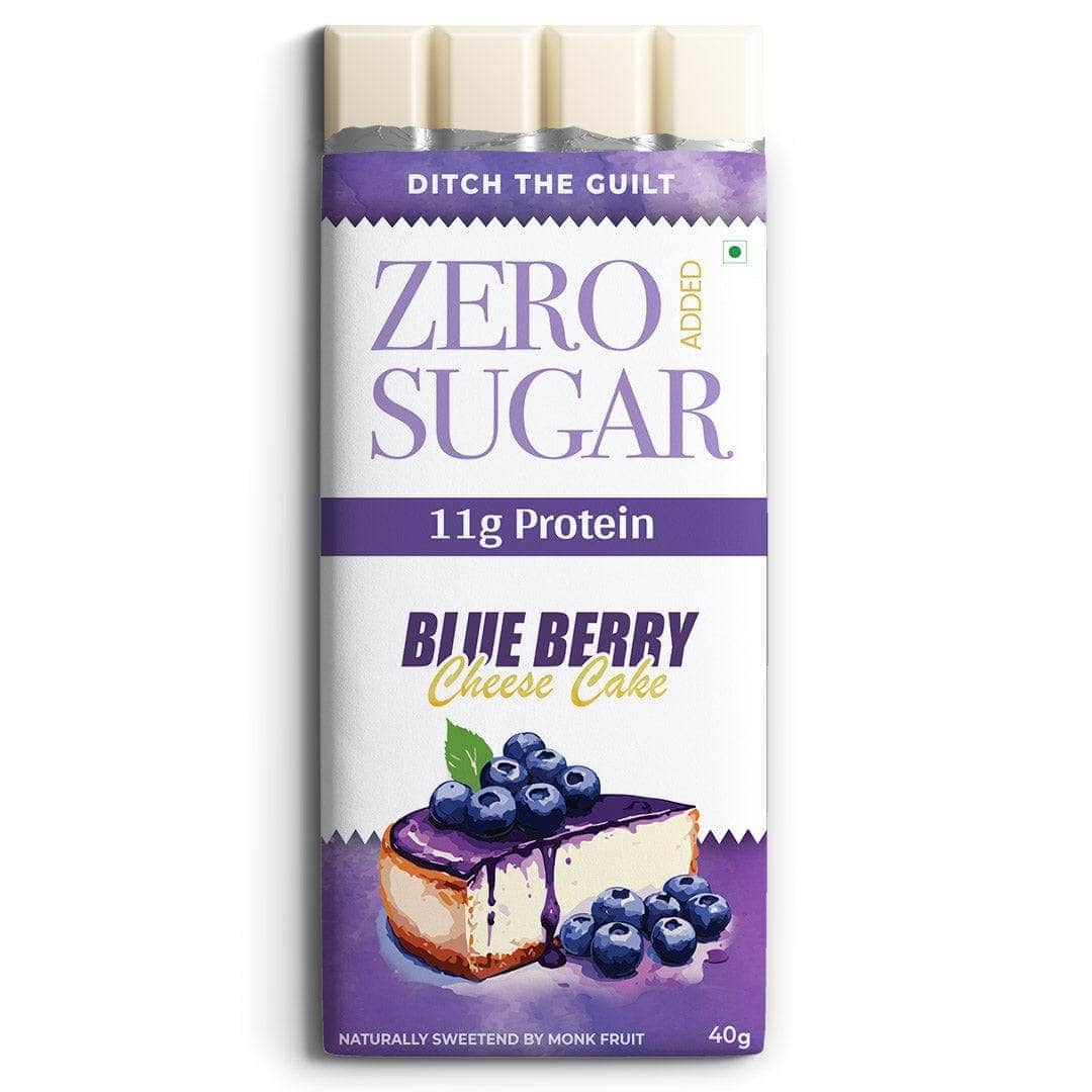 Blueberry Cheese Cake - White Chocolate - High Protein - Sugar Free - 40g