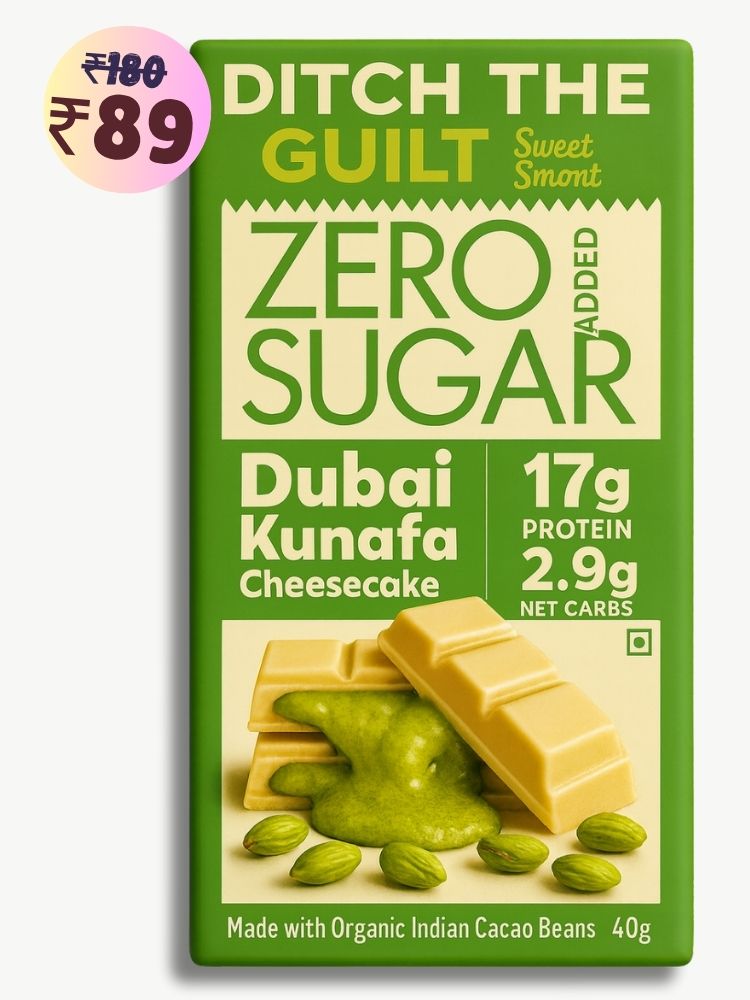 Dubai Kunafa Cheese Cake • 17g Protein • Sugar Free White Chocolate • 40g