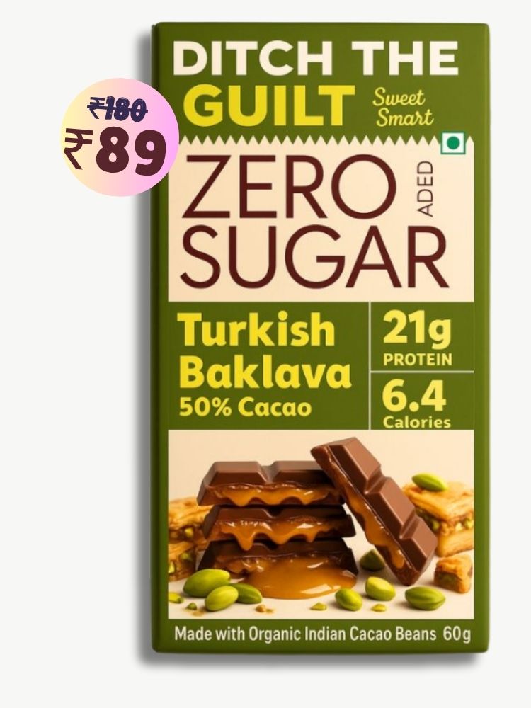 Turkish Baklava • 21g Protein • Sugar Free Dark Chocolate • 60g bar