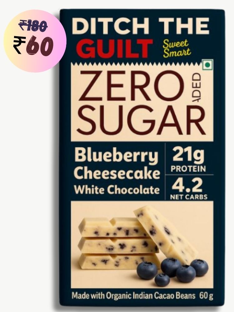 Blueberry Cheese Cake • 21g Protein • Sugar Free White Chocolate • 60g