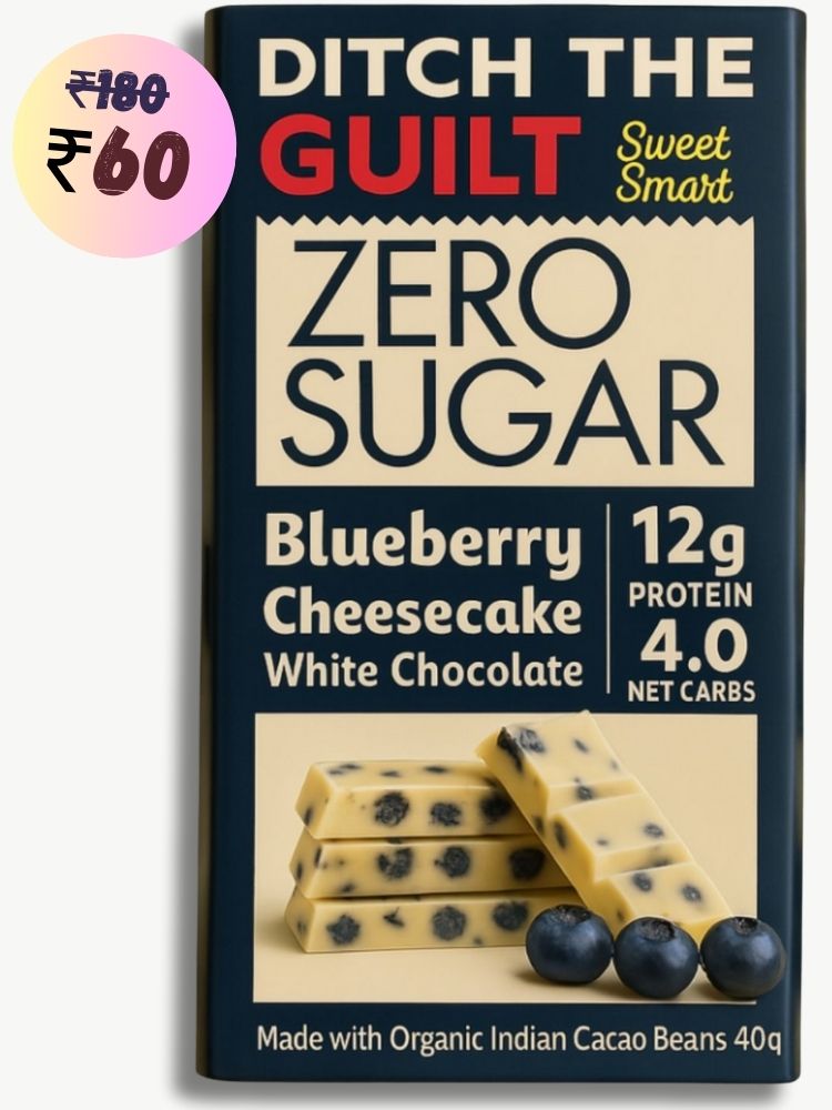 Blueberry Cheese Cake • 12g Protein • Sugar Free White Chocolate • 40g