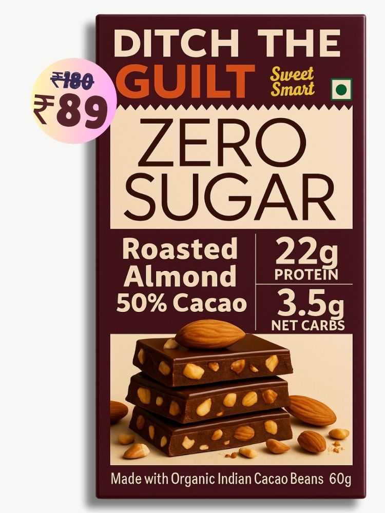 Roasted California Almonds • 22g Protein • Sugar Free Dark Chocolate • 60g bar