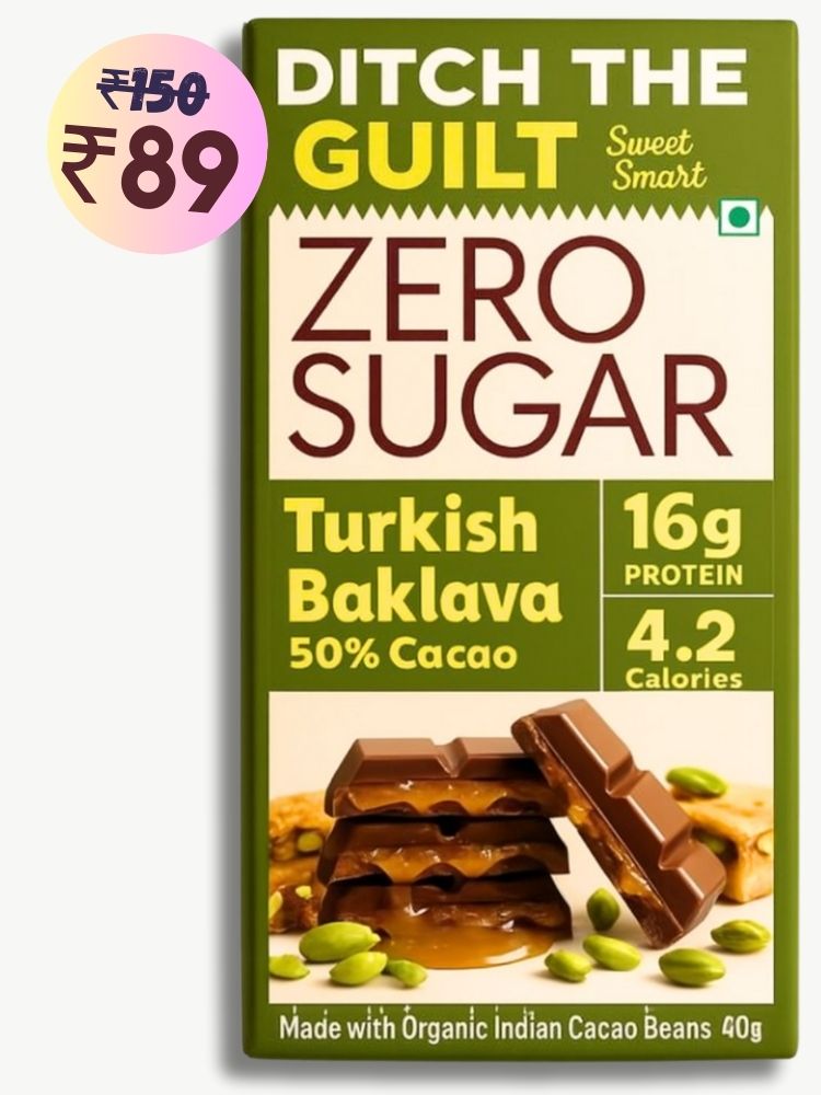Center Filled - Turkish Baklava • 16g Protein • Sugar Free Dark Chocolate • 40g
