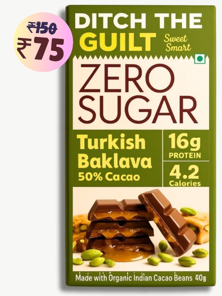 Center Filled - Turkish Baklava • 16g Protein • Sugar Free Dark Chocolate • 40g