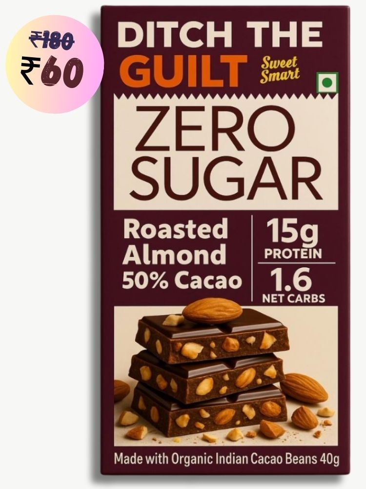 Roasted California Almonds  • 15g Protein •  Sugar Free Dark Chocolate • 40g