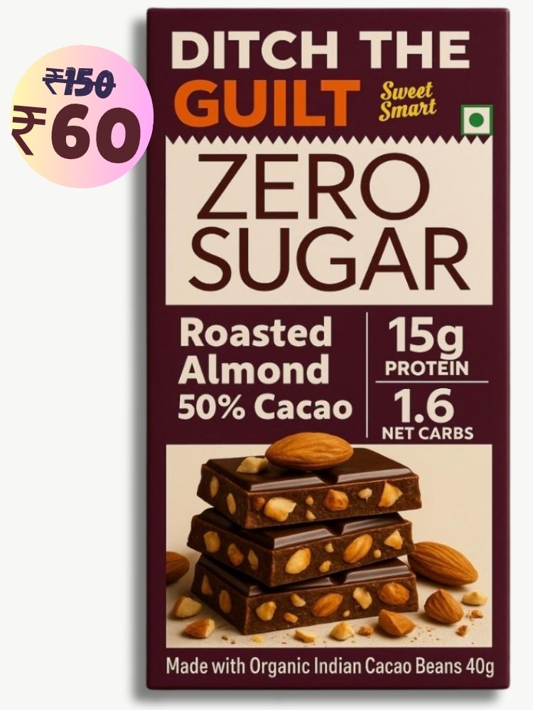 Roasted California Almonds  • 15g Protein •  Sugar Free Dark Chocolate • 40g