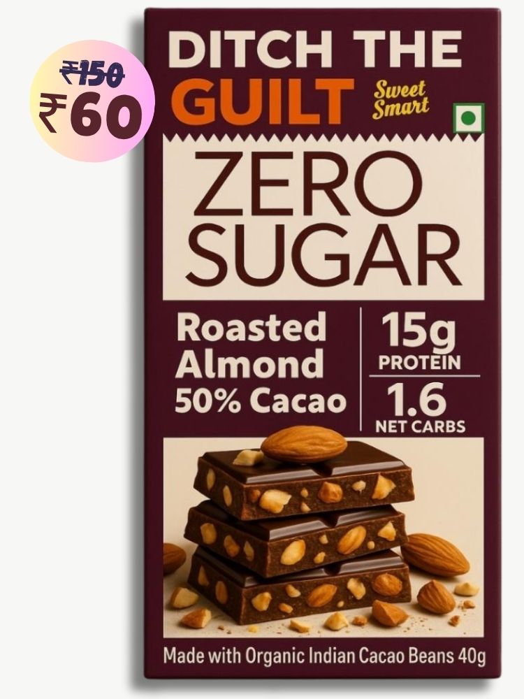 Roasted California Almonds  • 15g Protein •  Sugar Free Dark Chocolate • 40g