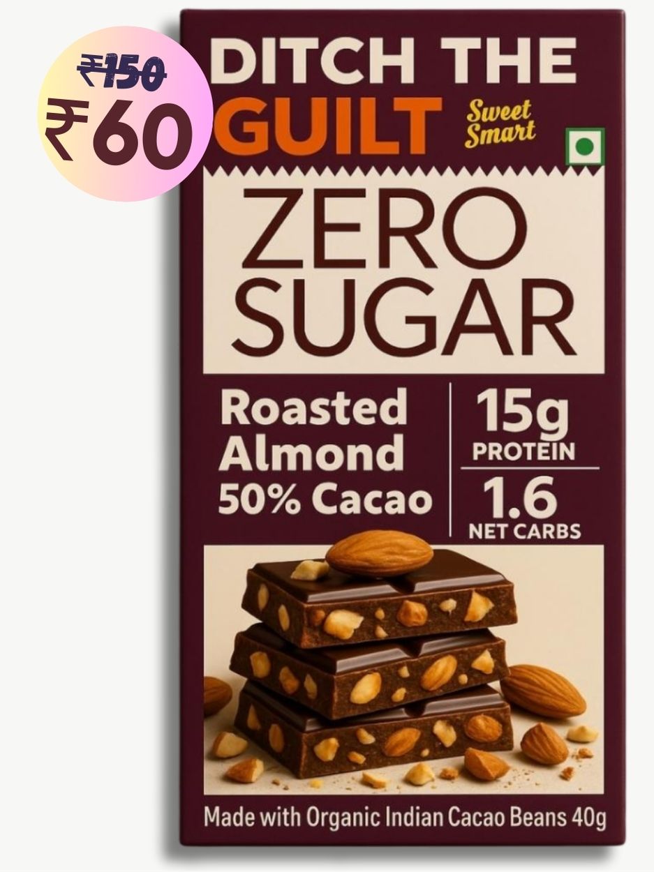Roasted California Almonds  • 15g Protein •  Sugar Free Dark Chocolate • 40g
