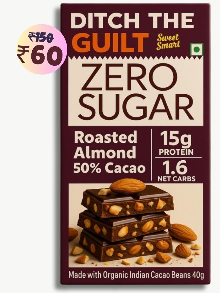 Roasted California Almonds  • 15g Protein •  Sugar Free Dark Chocolate • 40g