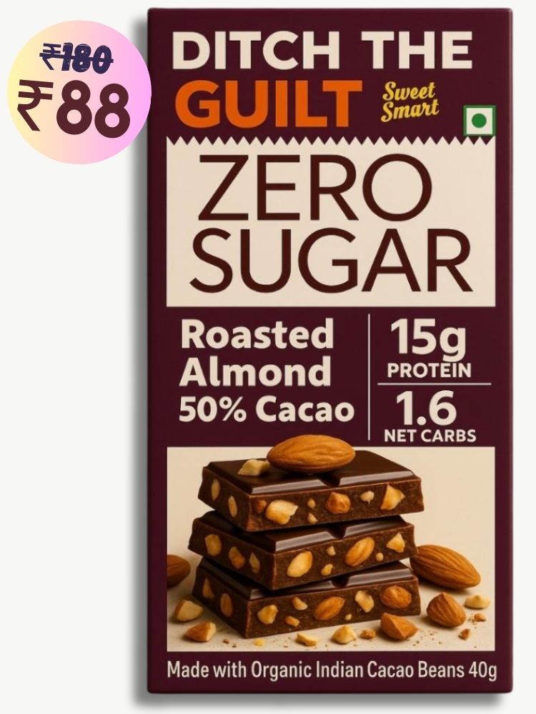 Roasted California Almonds  • 15g Protein •  Sugar Free Dark Chocolate • 40g