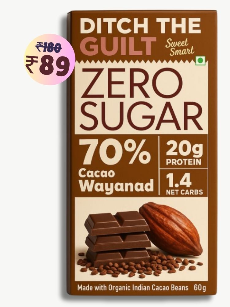 70% Wayanad Indian Cacao • 20g Protein • Sugar Free Dark Chocolate • 60g bar