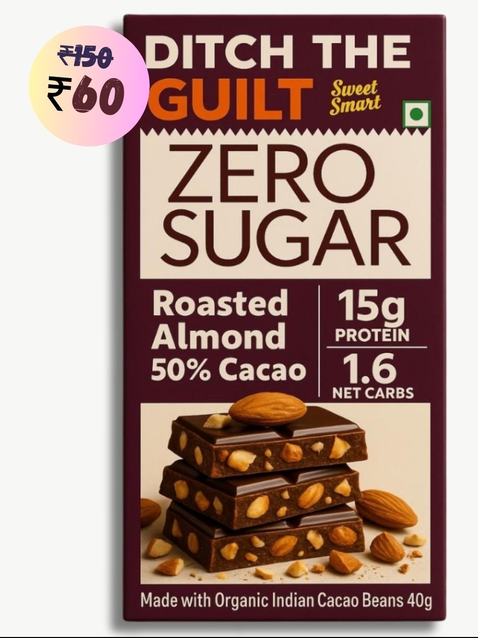 Roasted California Almonds  • 15g Protein •  Sugar Free Dark Chocolate • 40g