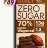 70% Wayanad Indian Cacao • 13g Protein •  Sugar Free Dark Chocolate • 40g