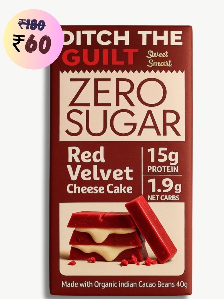 Red Velvet Cheese Cake •  15g Protein •  Sugar Free White Chocolate • 40g