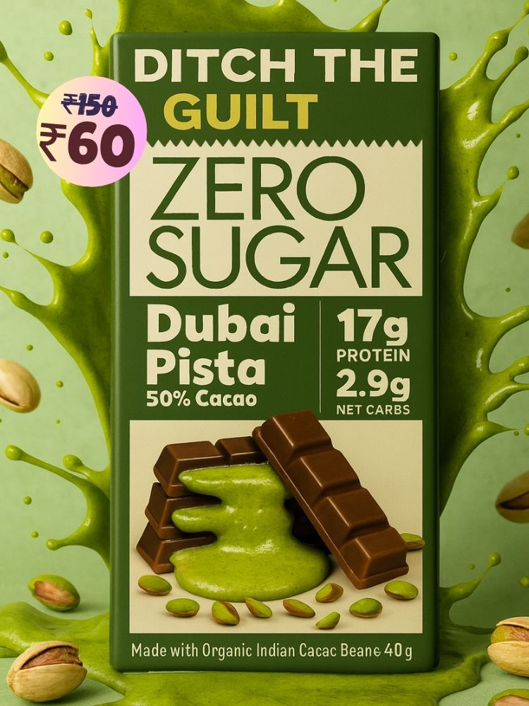 Dubai Pista Kunafa • 17g Protein •  Sugar Free Dark Chocolate • 40g