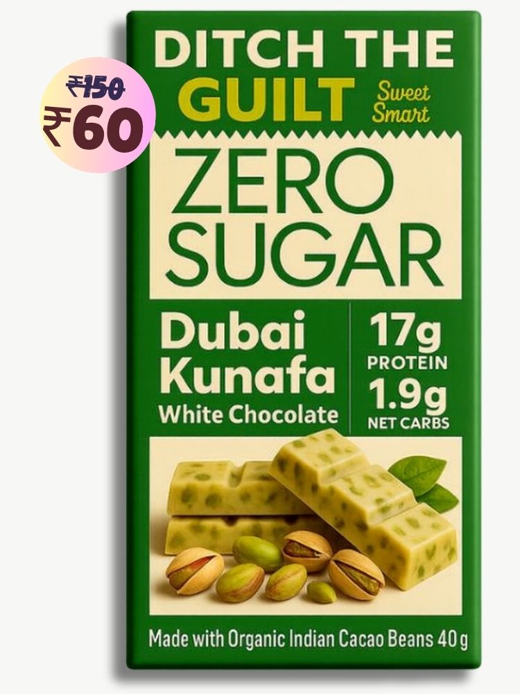 Dubai Kunafa Cheese Cake • 17g Protein • Sugar Free White Chocolate • 40g